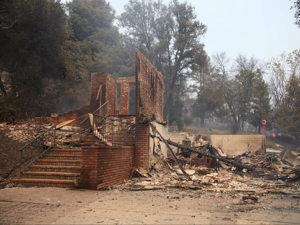 A home destroyed by the Carr Fire in Redding on Friday, July 27, 2018.